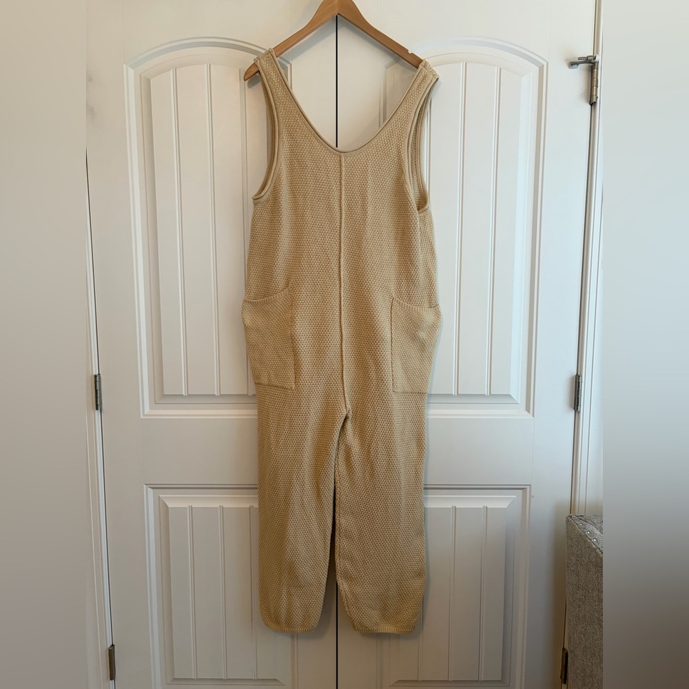Free People Beige Knit Jumpsuit. Like New